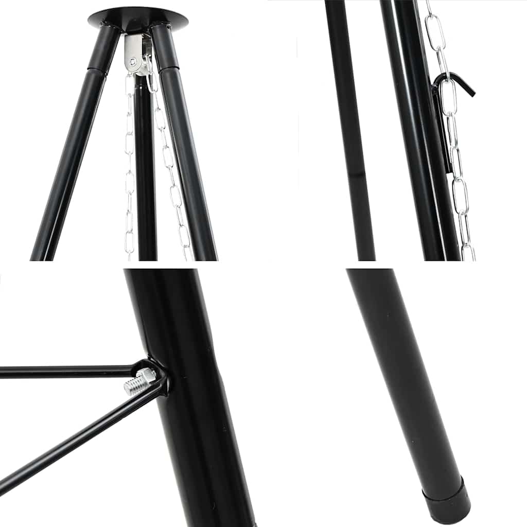 Kampvuur Tripod Zwart 92 X 92 X 171.5 Cm Metaal