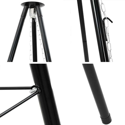 Kampvuur Tripod Zwart 92 X 92 X 171.5 Cm Metaal