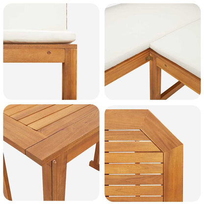 Tuin Bistro Set 3 Pcs Bruin Massief Acaciahout