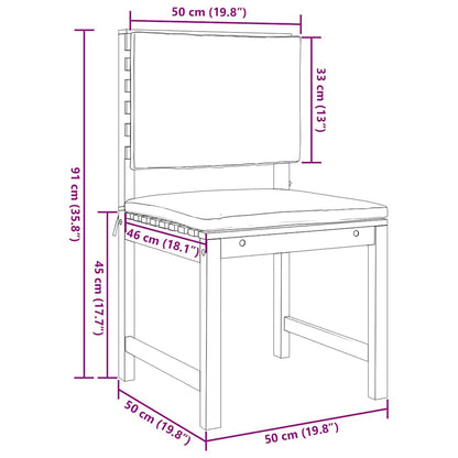 Tuin Bistro Set 3 Pcs Bruin Massief Acaciahout