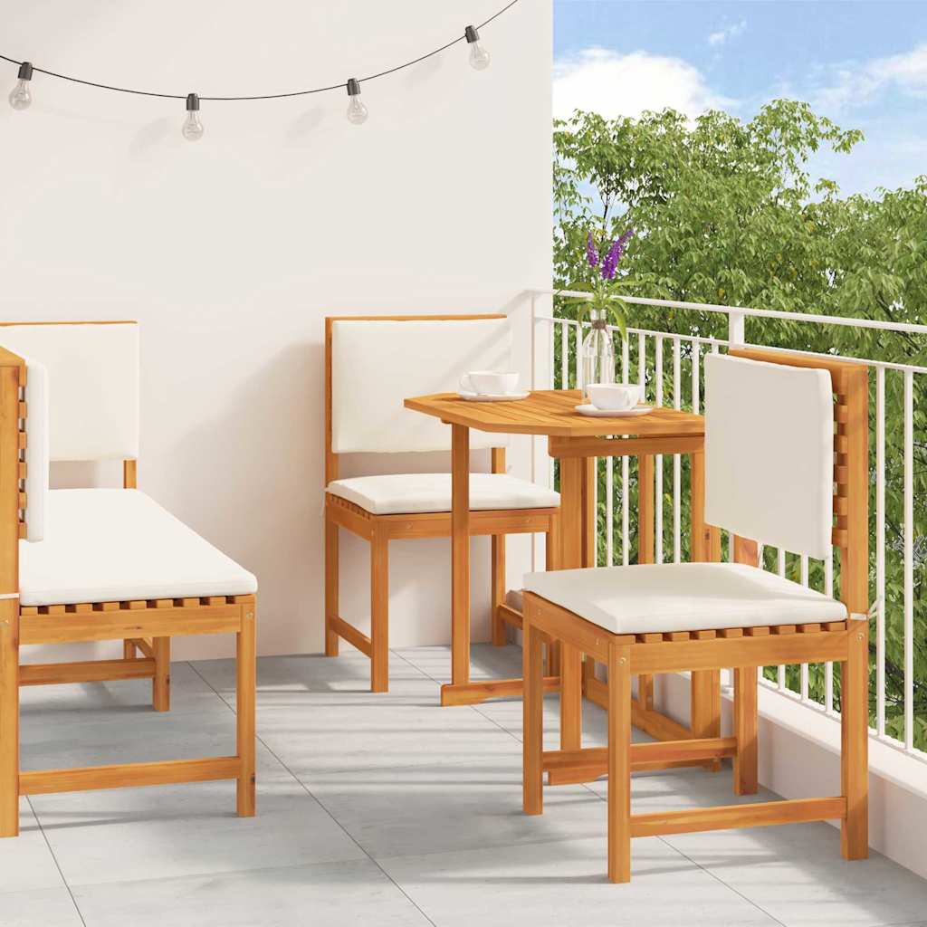 Tuin Bistro Set 3 Pcs Bruin Massief Acaciahout