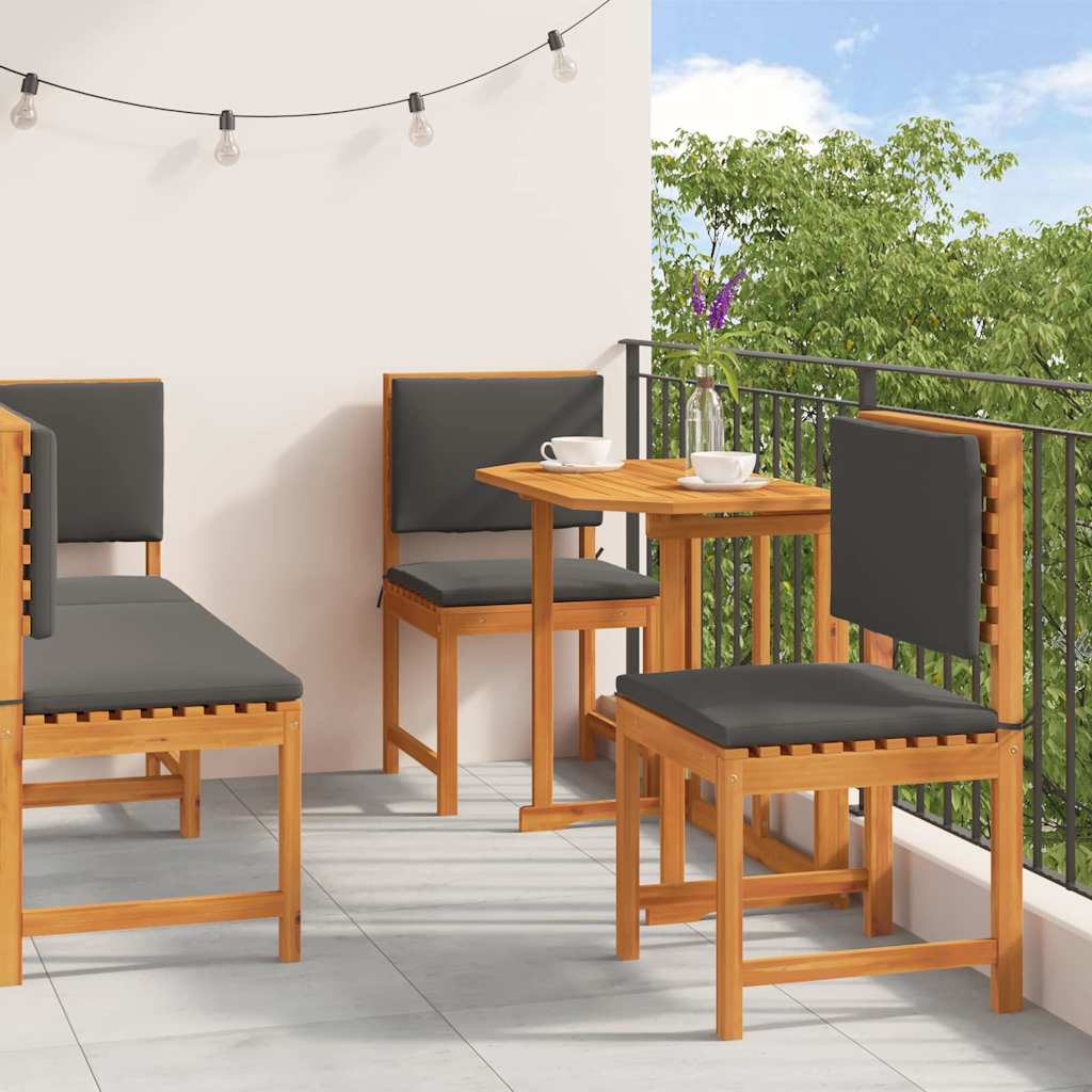 Tuin Bistro Set 3 Pcs Bruin Massief Acaciahout