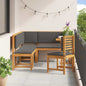 Tuin Bistro Set 3 Pcs Bruin Massief Acaciahout