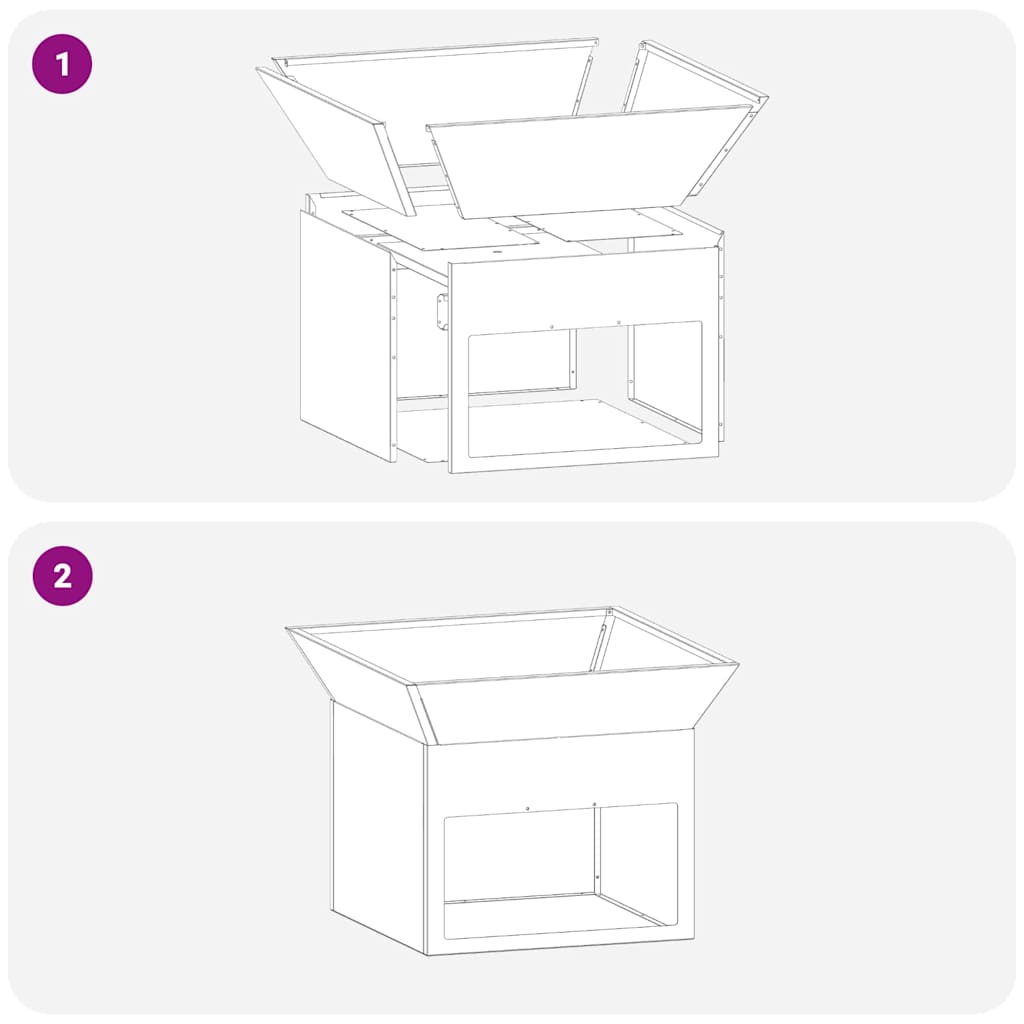 Vuurkorf 50 X 50 X 40 Cm Staal