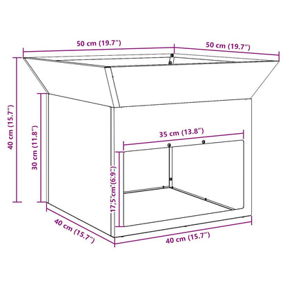 Vuurkorf 50 X 50 X 40 Cm Staal