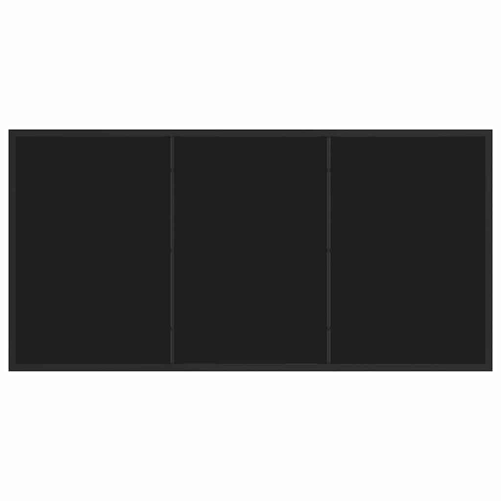 Tuin Eetset 5 Pcs Zwart Poly Riet