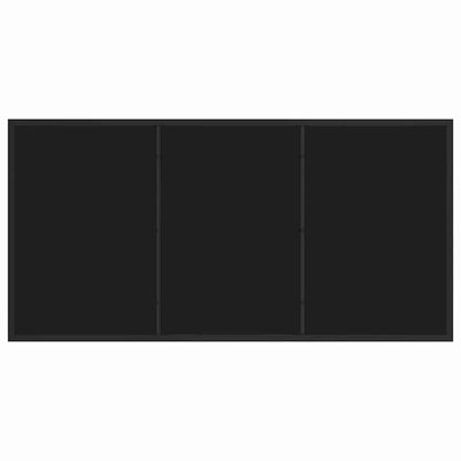 Tuin Eetset 5 Pcs Zwart Poly Riet