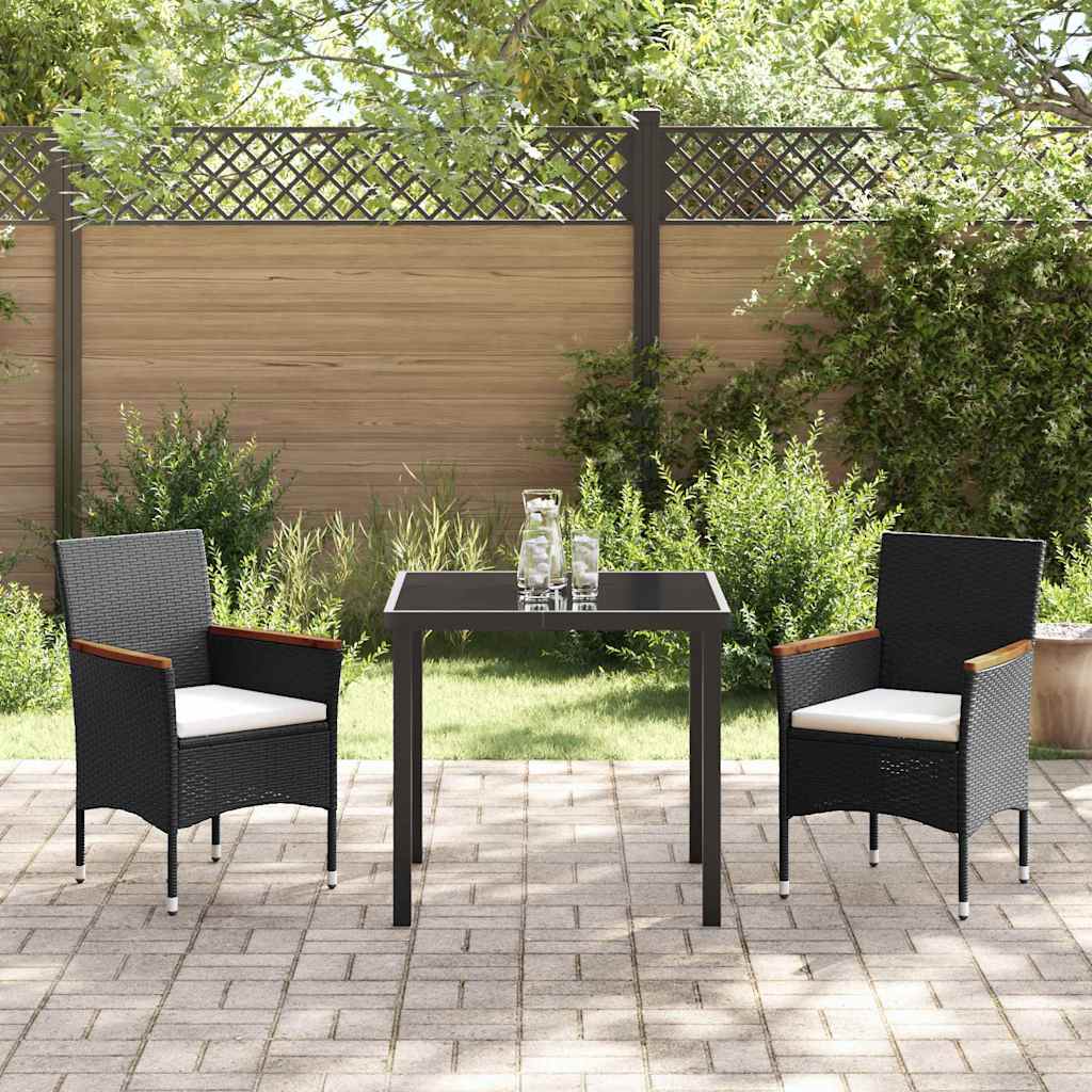 Tuin Eetset Met Kussen 3 Pcs Poly Riet