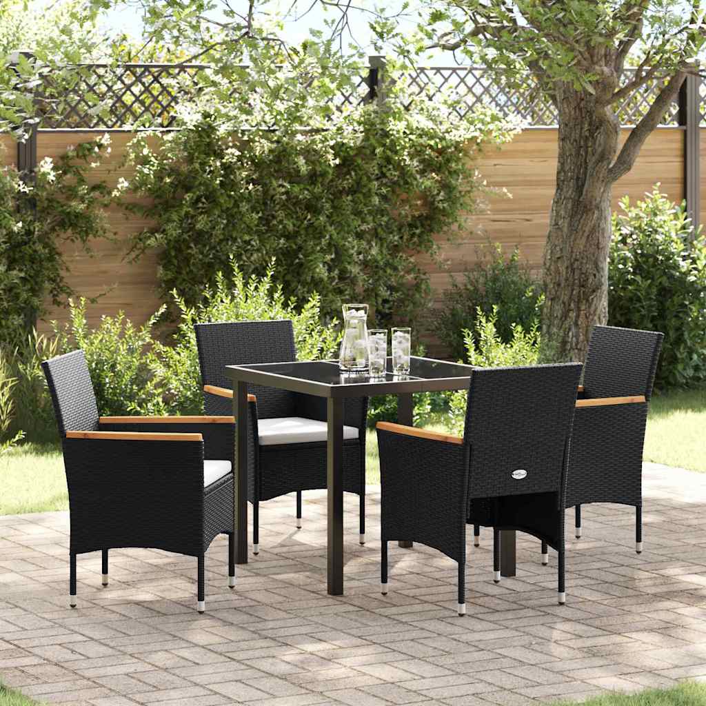 Tuin Eetset Met Kussen 3 Pcs Poly Riet