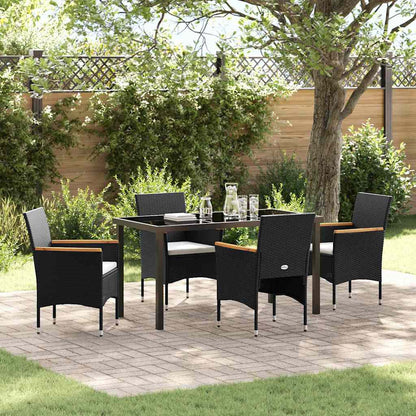 Tuin Eetset Met Kussen 3 Pcs Poly Riet