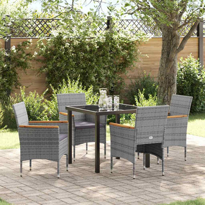 Tuin Eetset Met Kussen 3 Pcs Poly Riet