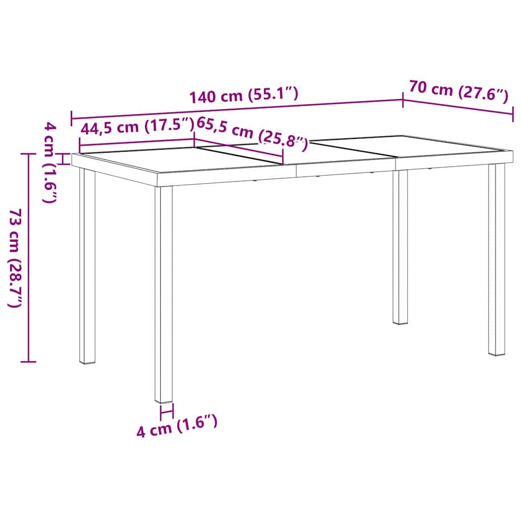 Tuin Eetset Met Kussen 5 Pcs Poly Riet