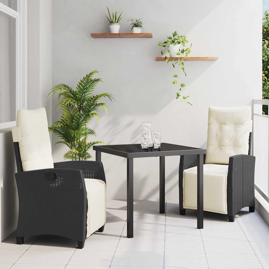 Tuin Eetset 3 Pcs Poly Rattan
