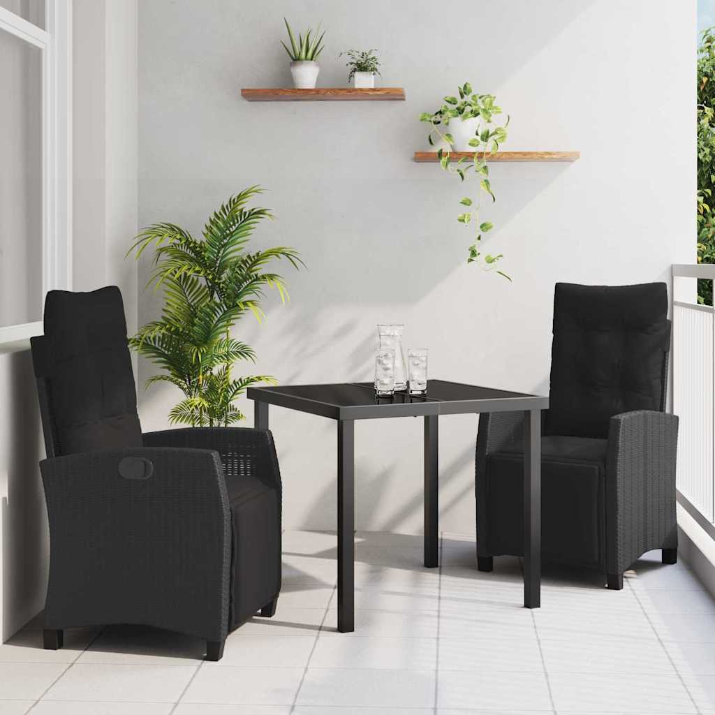 Tuin Eetset 3 Pcs Poly Rattan