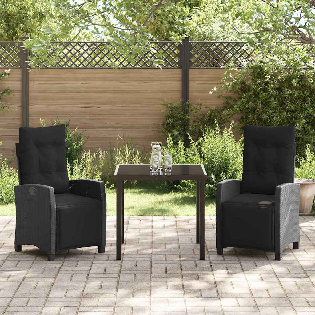 Tuin Eetset 3 Pcs Poly Rattan