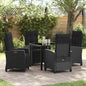 Tuin Eetset 3 Pcs Poly Rattan