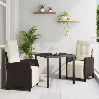 Tuin Eetset 3 Pcs Poly Rattan