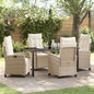 Tuin Eetset 3 Pcs Poly Rattan