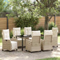 Tuin Eetset 3 Pcs Poly Rattan