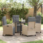 Tuin Eetset 3 Pcs Poly Rattan