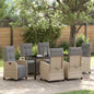 Tuin Eetset 3 Pcs Poly Rattan