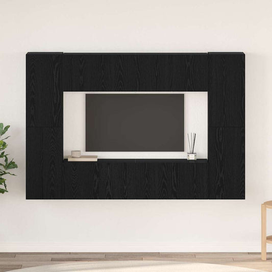 Tv-Meubelset Wandgemonteerd Bewerkt Hout