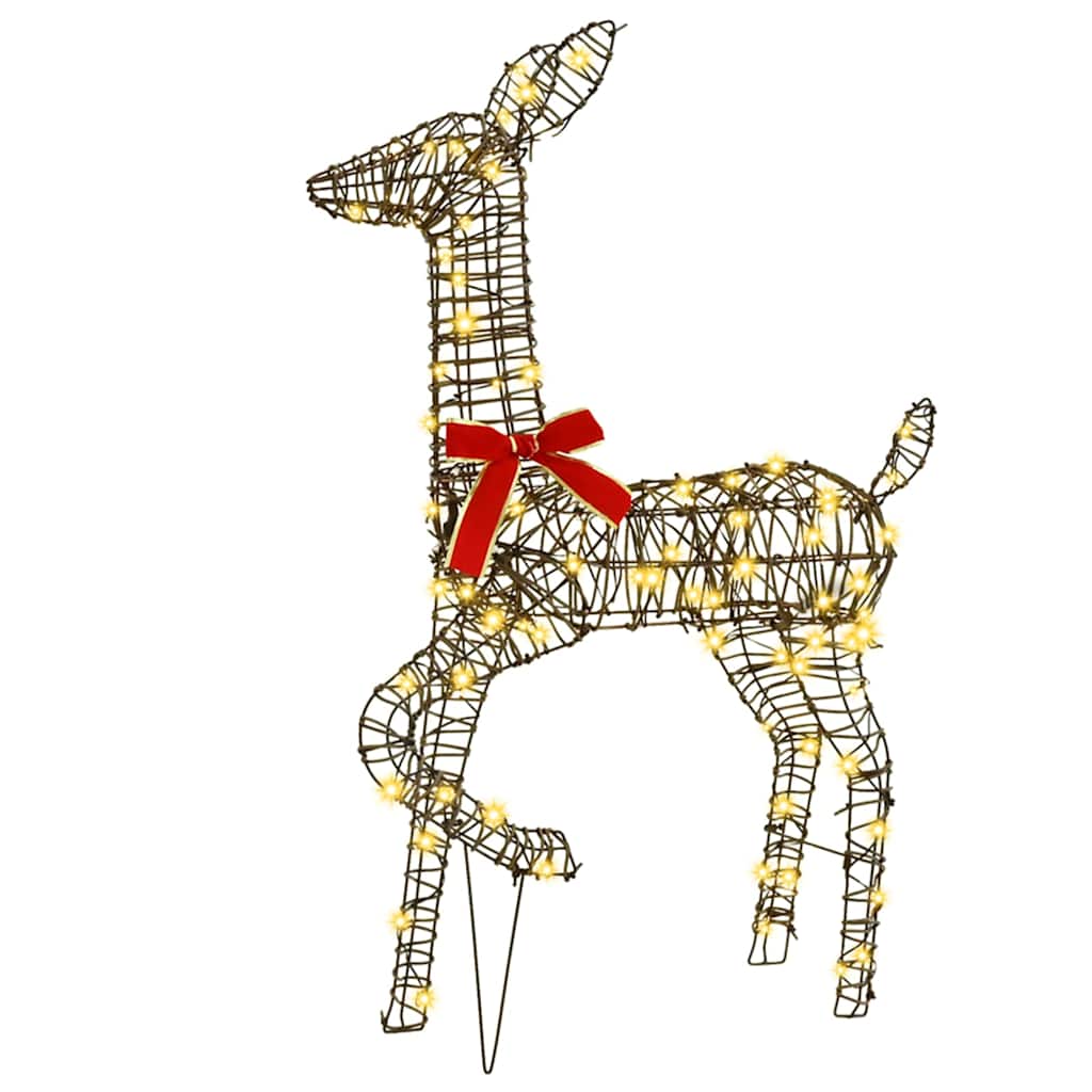 Rendier Familie 3 Pcs Warmwit 67 X 26 X 127 Cm