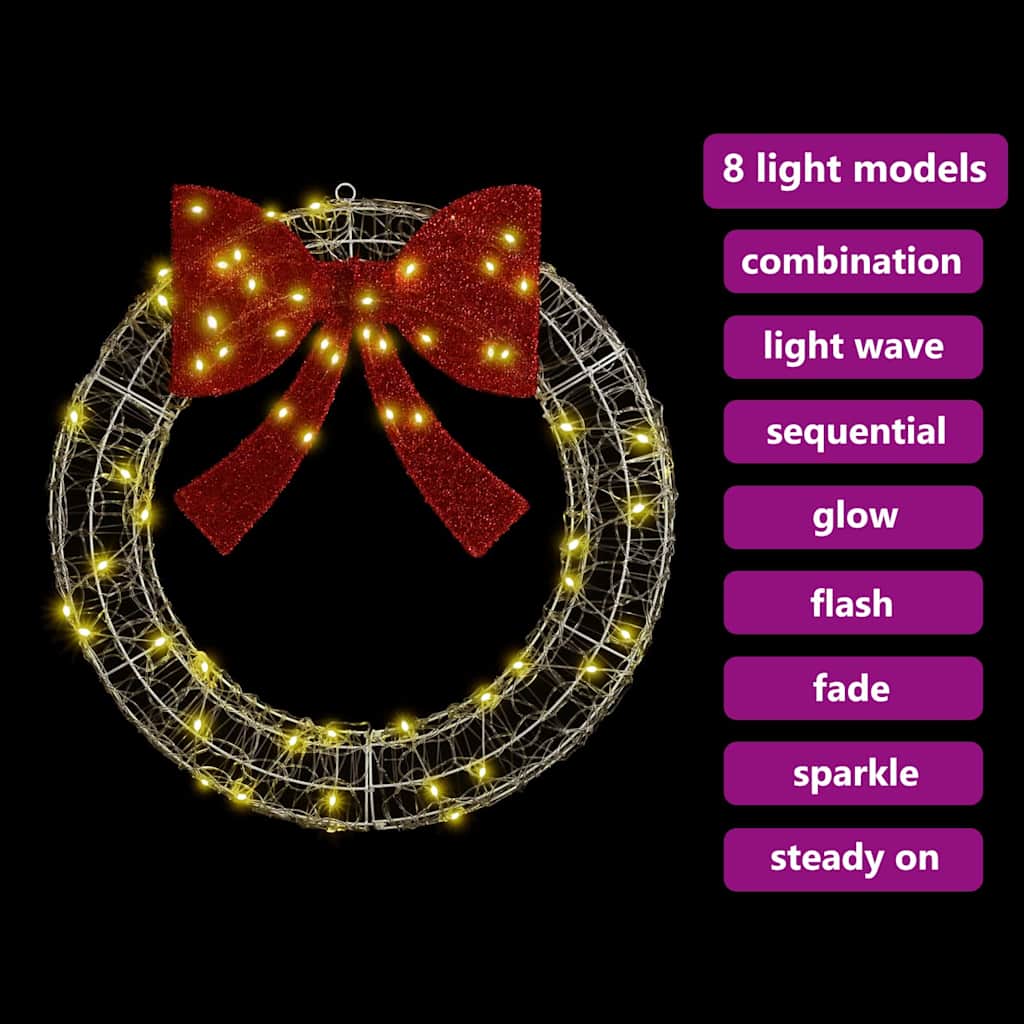Krans Met 60 Led Acryl