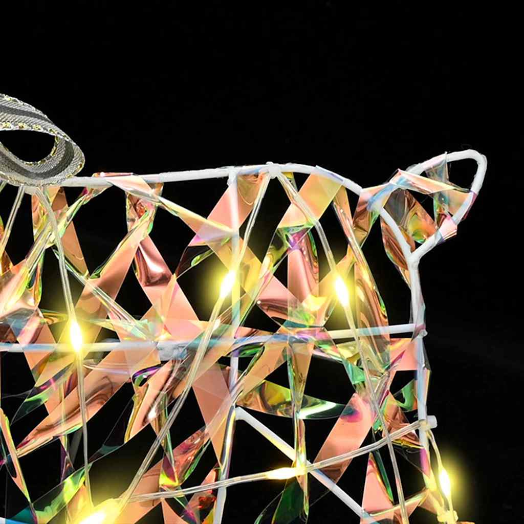 Led Rendieren Met 60 Led 3 Pcs Warmwit