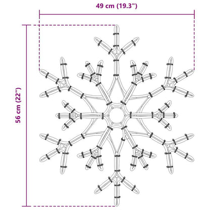 Kerstsneeuwvlok Met 180 Led Warmwit 56 X 49 X 0.7 Cm Pvc